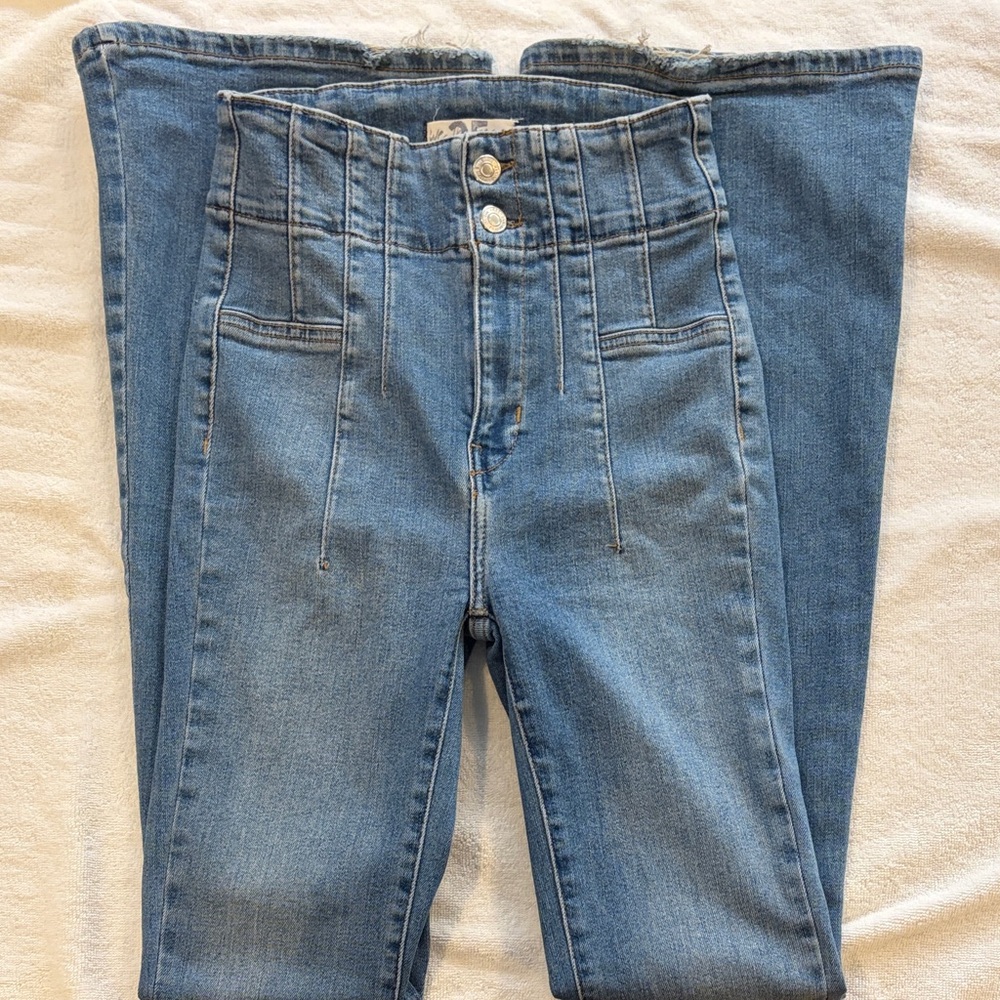 Free People High Rise Light Blue Jeans